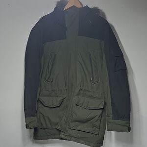 Lands' End Men's Olive and Black Ski Jacket